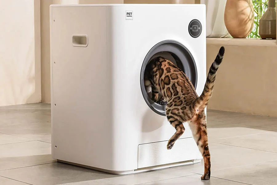 rotating litter box